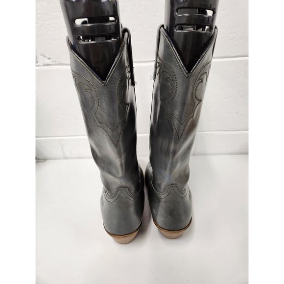 Dingo Acme Men\'s Leather Gray Western Cowboy Boots, Sz 10D, Stitched/Embroidered main image 16